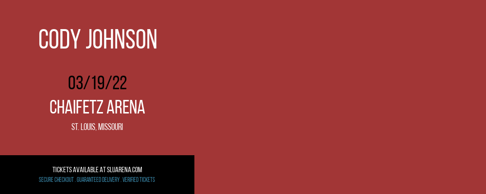 Cody Johnson at Chaifetz Arena tickets Cody Johnson at Chaifetz Arena